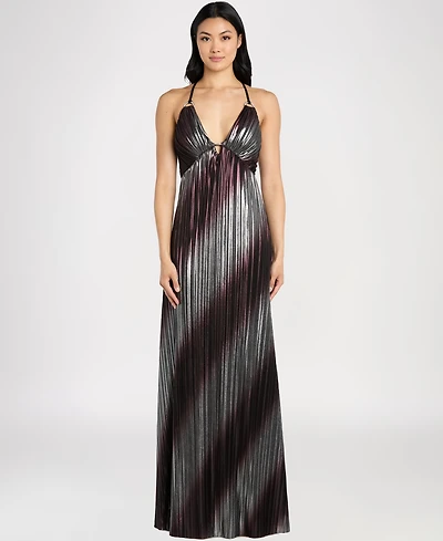 Morgan & Company Juniors Sleeveless V-Neck Long Dress