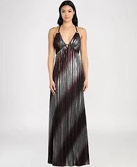 Morgan & Company Juniors Sleeveless V-Neck Long Dress