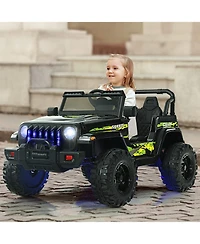 Akiudex 12V Kids Ride-On Car with Remote Control and Led Lights