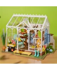 Robotime Dreamy Garden House Diy Miniature House Kit Christmas Birthday Gifts for Boys & Girls, Multicolored, 9.6"7.5"7.5"
