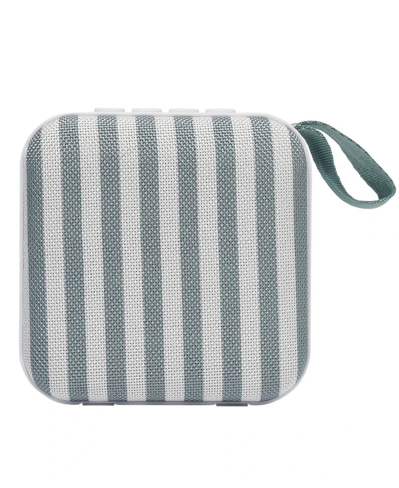 Sunnylife Portable Travel Speaker: Vacay Olive Stripe