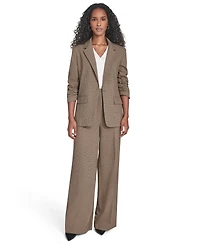 Calvin Klein Women's Novelty Check 3/4-Sleeve Jacket