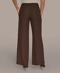 Donna Karan New York Women's Petites High Waist Wide Leg Pants, Regular & Petite