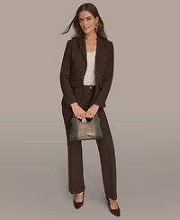Donna Karan New York Women's Pinstripe One Button Blazer
