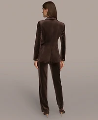 Donna Karan New York Women's Velvet One Button Jacket