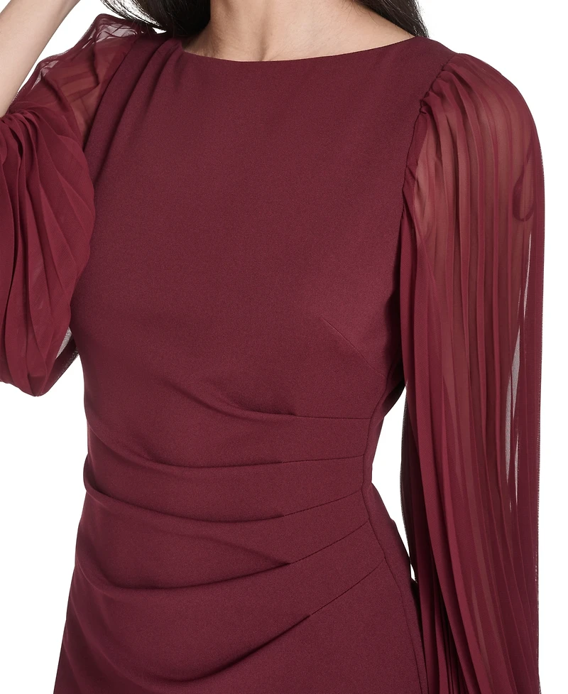 Jessica Howard Petite Side Ruched Long Sleeve Dress