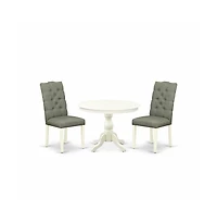 East West Furniture 3 Piece Dining Room Set