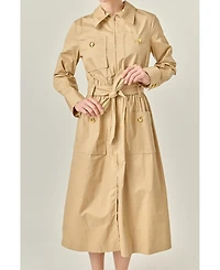 English Factory Women's Big Pocket Midi Dress