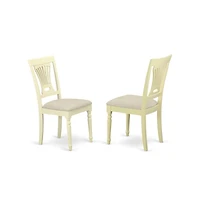 East West Furniture Dining Room Set Buttermilk & Cherry