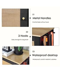 Casainc Storage Cabinets with Feeding Station Side Hooks