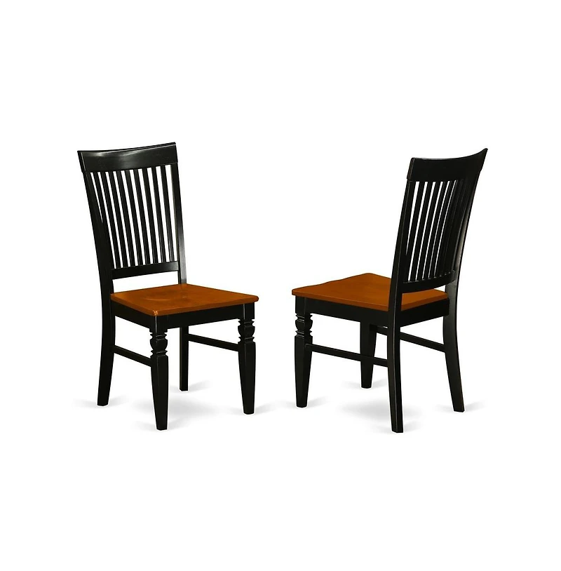 East West Furniture Dining Room Set Black & Cherry
