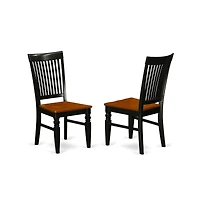 East West Furniture Dining Room Set Black & Cherry