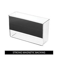iDesign Recycled Plastic Large Laundry Room Magnetic Storage Bin, Clear