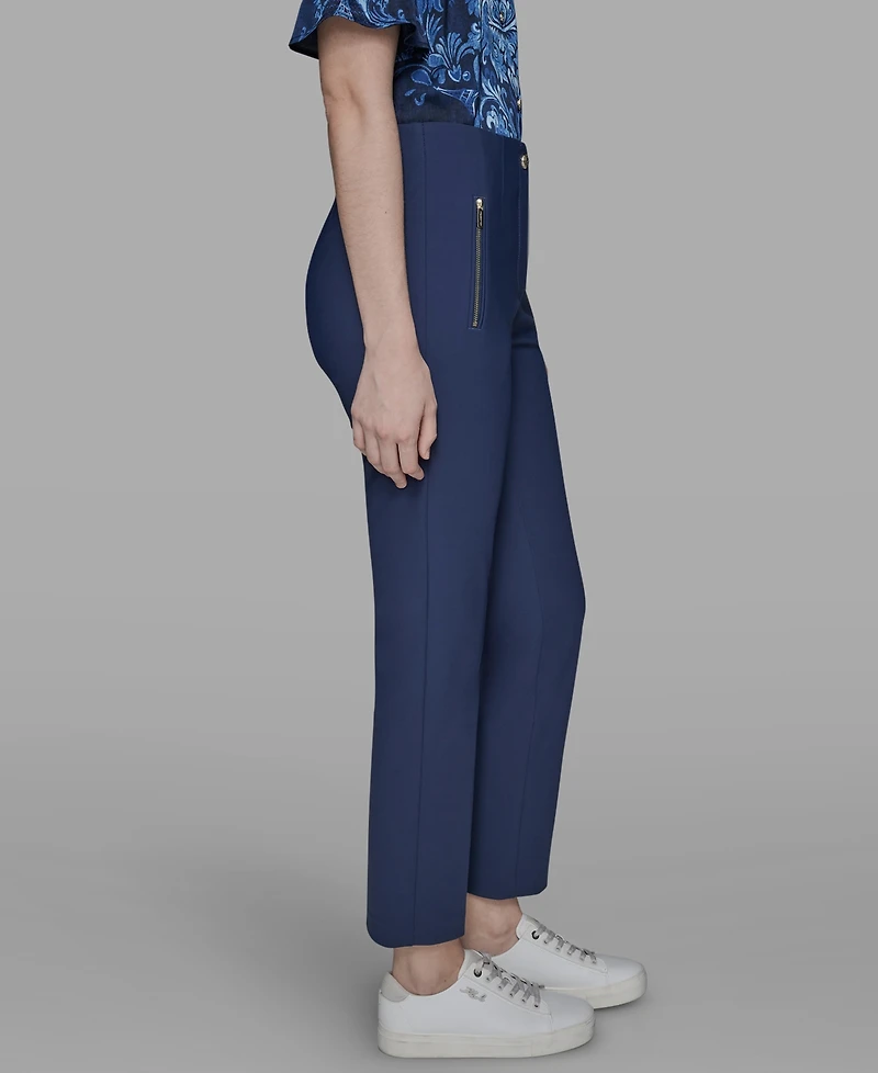 Karl Lagerfeld Paris Petite Slim Ankle-Length Pants