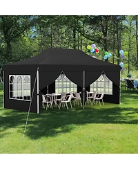 Costway 10 x 20FT Pop up Canopy Outdoor Tent with 6 Sidewalls Carrying Bag