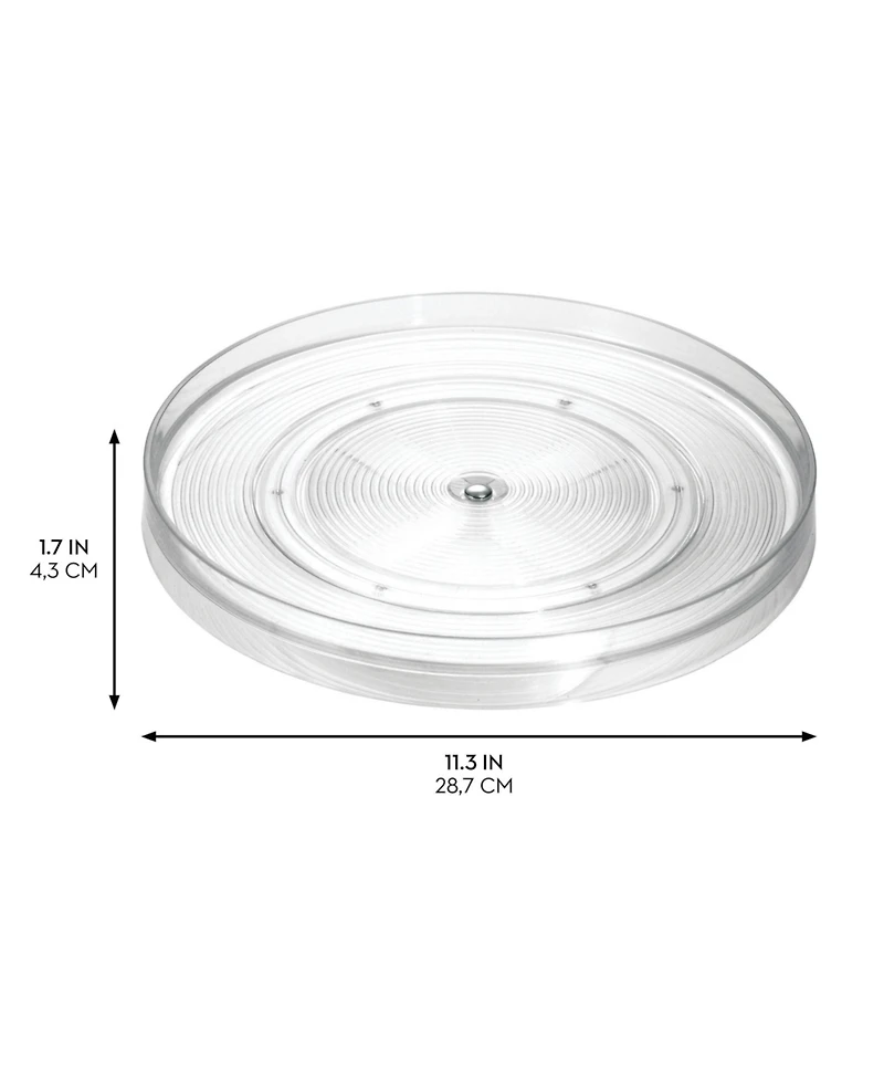 iDesign 11-Inch Round Lazy Susan Organizer - Set of 2 - Clear