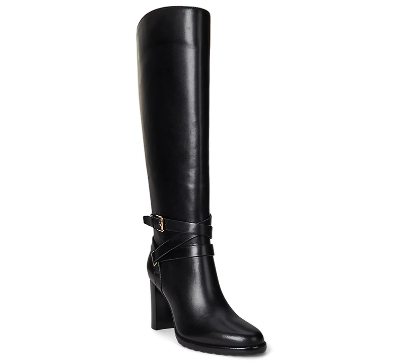 Lauren Ralph Women's Collins Stacked Heel Tall Boots