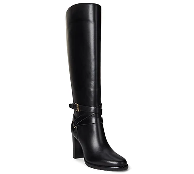 Lauren Ralph Women's Collins Stacked Heel Tall Boots