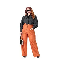 Unique Vintage Plus 1940s Buttoned Wide leg Trousers