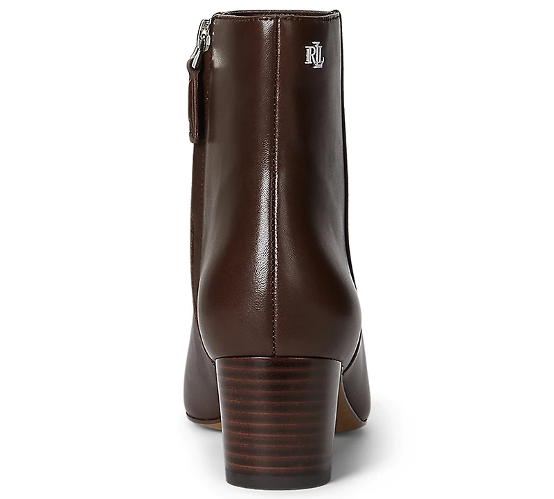 Lauren Ralph Women's Demi Burnished Leather Booties