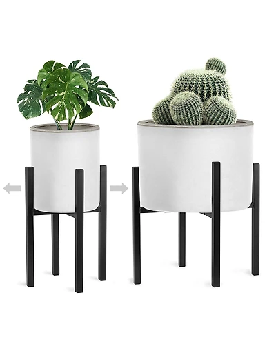 Sorbus Adjustable Metal Plant Stand – Mid Century Style Flower Pot Holder, 10 to 16 Inches Planter Stand for Modern Home Decor