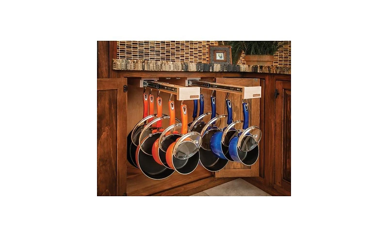 Rev-a-Shelf Pullout Organizer Hooks w/ Ball-bearing Slide System, Gld-W22-sc-7