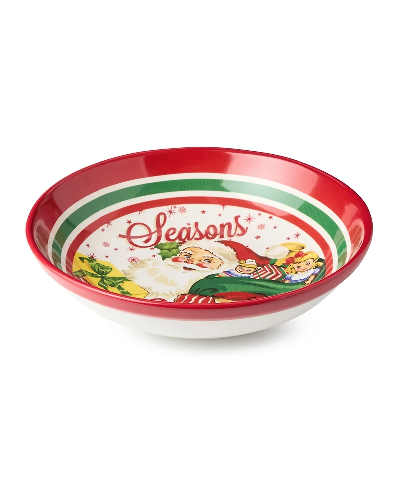 Certified International Santa's Retro Christmas Serving Platter