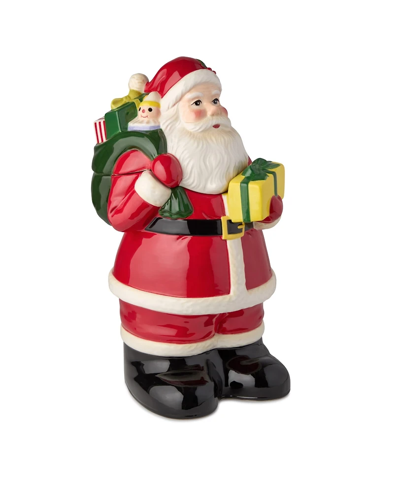Certified International Santa's Retro Christmas 3-d Cookie Jar