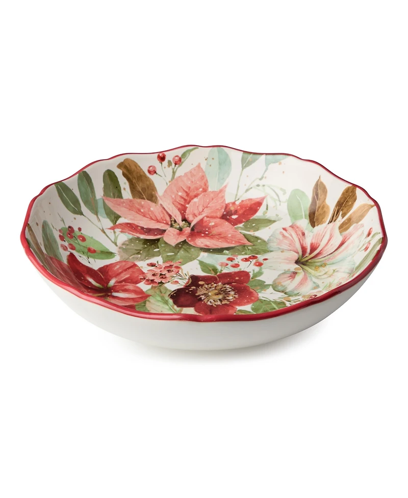 Certified International Winter Blooms Serving Bowl