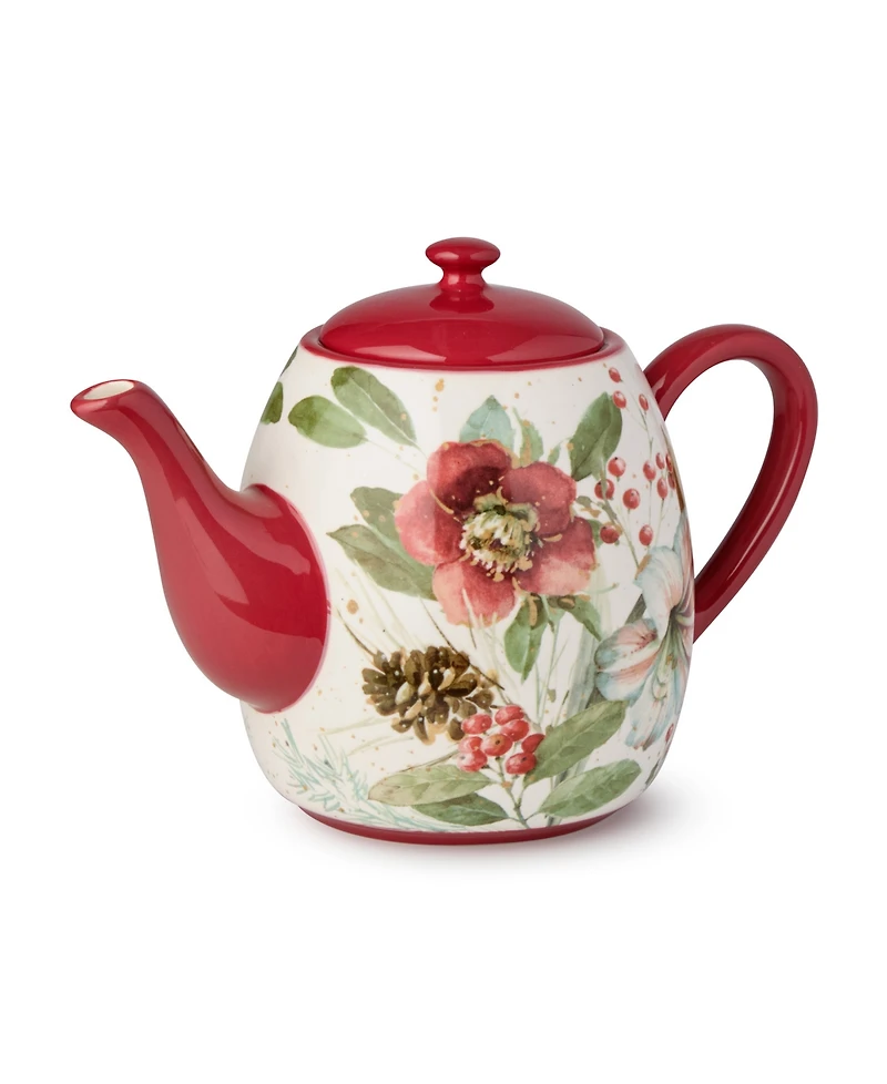 Certified International Winter Blooms Teapot