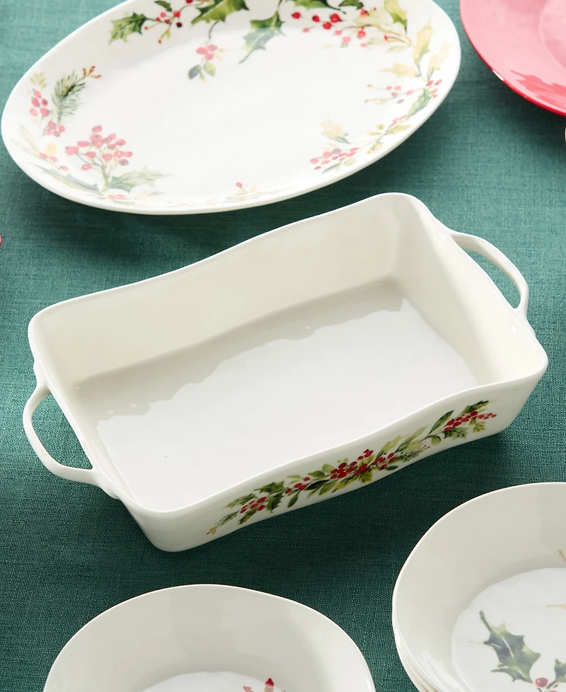 Certified International Holly Vines Large Rectangular Baker