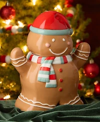 Certified International Christmas Whimsy Gingerbread 3-d Cookie Jar