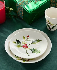 Certified International Holly Vines Dessert Plates, Set of 4