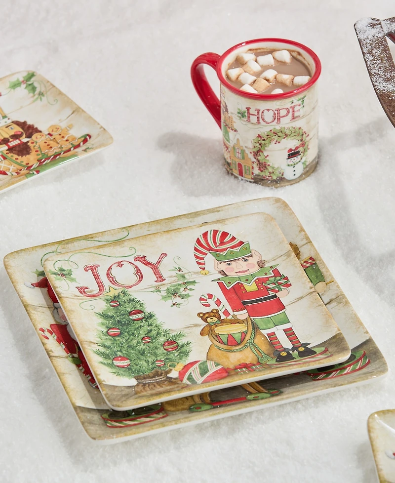 Certified International Nutcracker Parade Dessert Plates, Set of 4