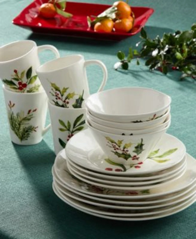 Certified International Holly Vines Christmas Dinnerware Collection