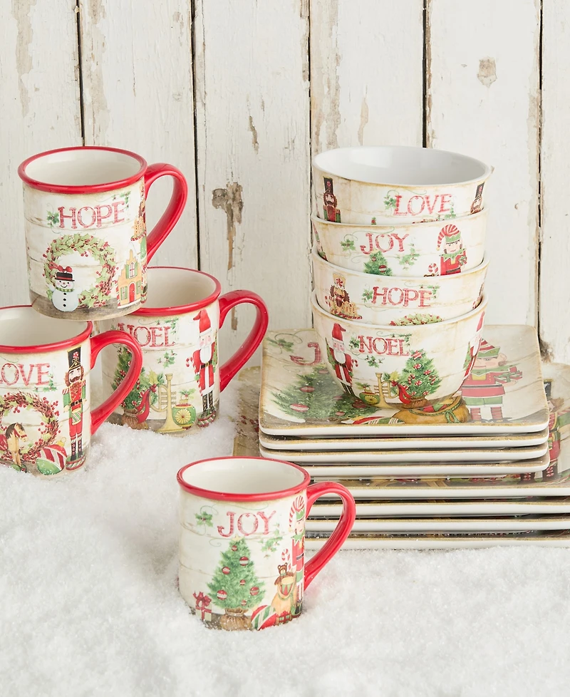 Certified International Nutcracker Parade 16-Pc. Dinnerware Set, Service for 4