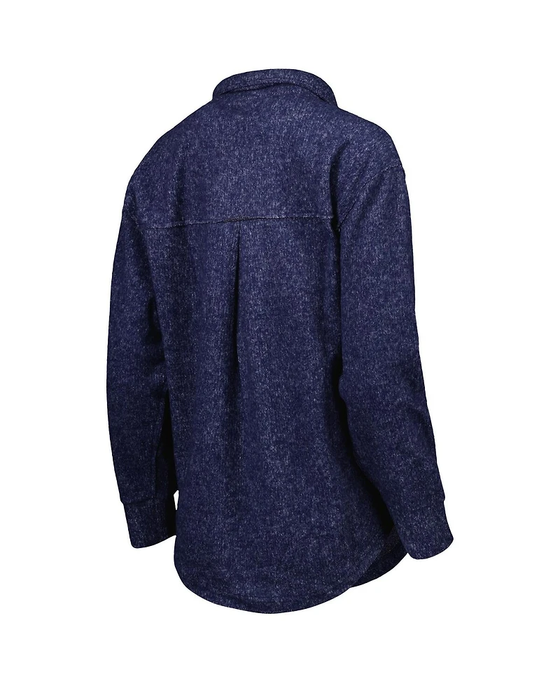 Gameday Couture Women's Navy North Carolina Tar Heels Switch It Up Tri-Blend Button-Up Shacket