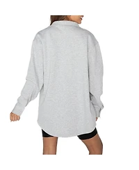 Gameday Couture Women's Ash Texas Longhorns Foundation Full-Button Long Sleeve Overshirt