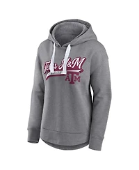 Fanatics Women's Heather Gray Texas A M Aggies Tail Sweep Pullover Hoodie