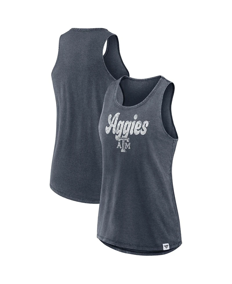 Fanatics Women's Charcoal Texas A M Aggies True Classics Snow Wash Tank Top