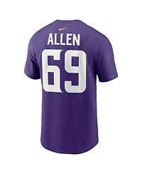 Nike Men's Jared Allen Purple Minnesota Vikings Retired Player Name Number T-Shirt