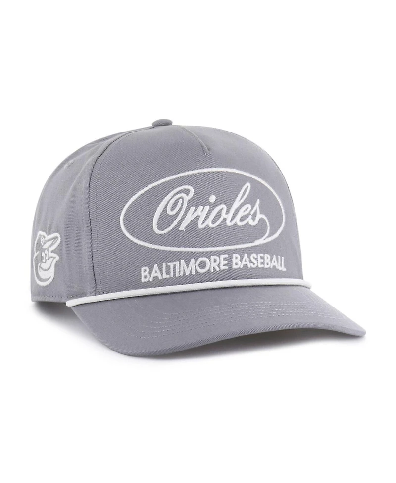 '47 Brand Men's Gray Baltimore Orioles Foundational Hitch Adjustable Hat
