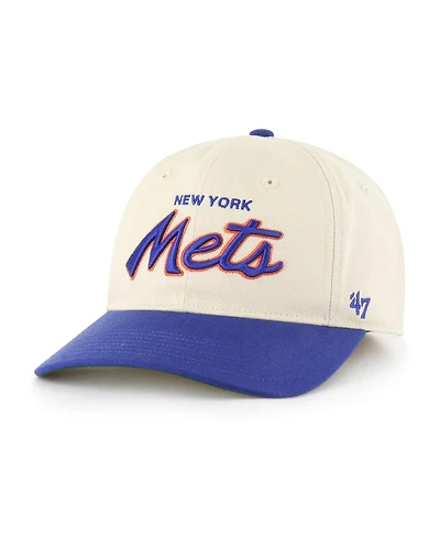 '47 Brand Men's Natural New York Mets Crosstown Franchise Fitted Hat