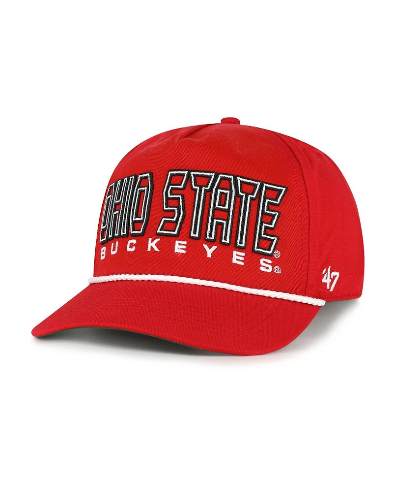 '47 Brand Big Boys and Girls Scarlet Ohio State Buckeyes Byline Hitch Adjustable Hat