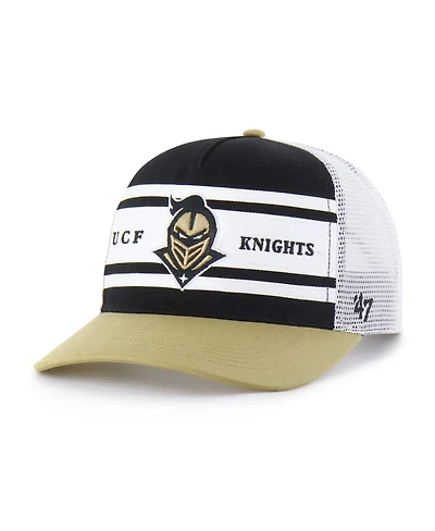 '47 Brand Big Boys and Girls Black/Gold Ucf Knights Super Stripe Hitch Adjustable Trucker Hat