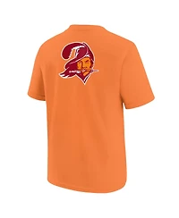 Nike Big Boys and Girls Orange Tampa Bay Buccaneers Rewind Front Back Essential T-Shirt