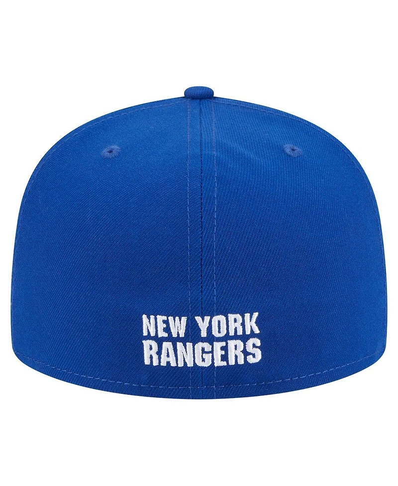 New Era Men's Blue York Rangers Deceptor 59FIFTY Fitted Hat