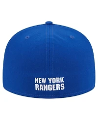 New Era Men's Blue York Rangers Deceptor 59FIFTY Fitted Hat