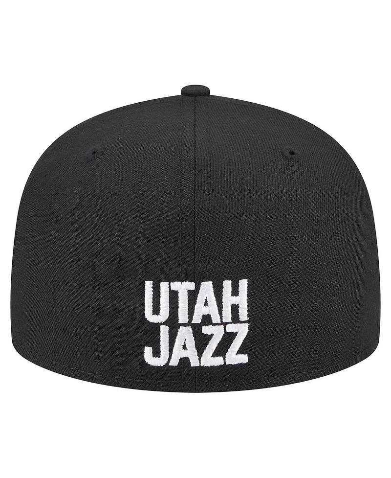 New Era Men's Black Utah Jazz 59FIFTY Fitted Hat