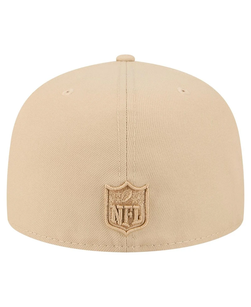 New Era Men's Light Beige Washington Commanders Color Pack A-Frame 59FIFTY Fitted Hat